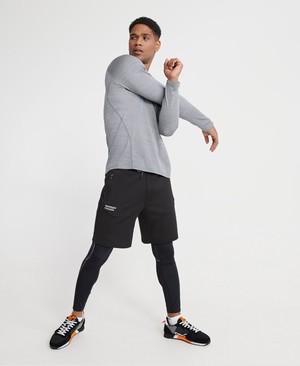 Superdry Active Loose Microvent Hosszú Ujjú Férfi Pólók Szürke | WYABV4036